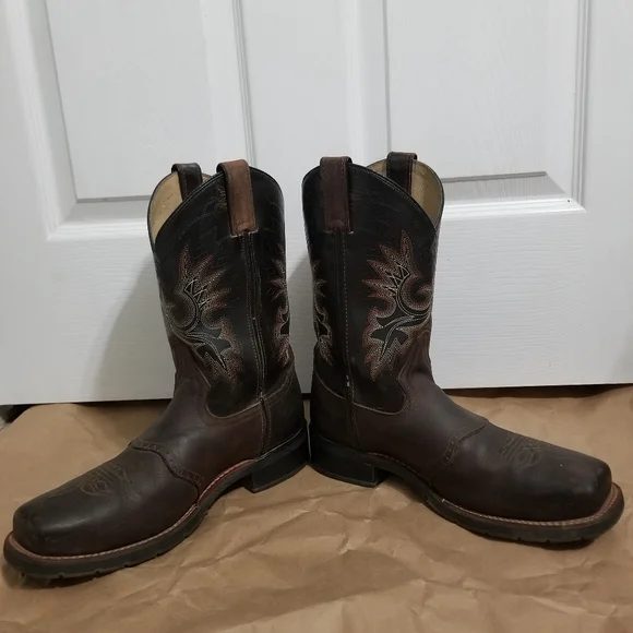 Double-H Brown Boots - Picture 8 of 9